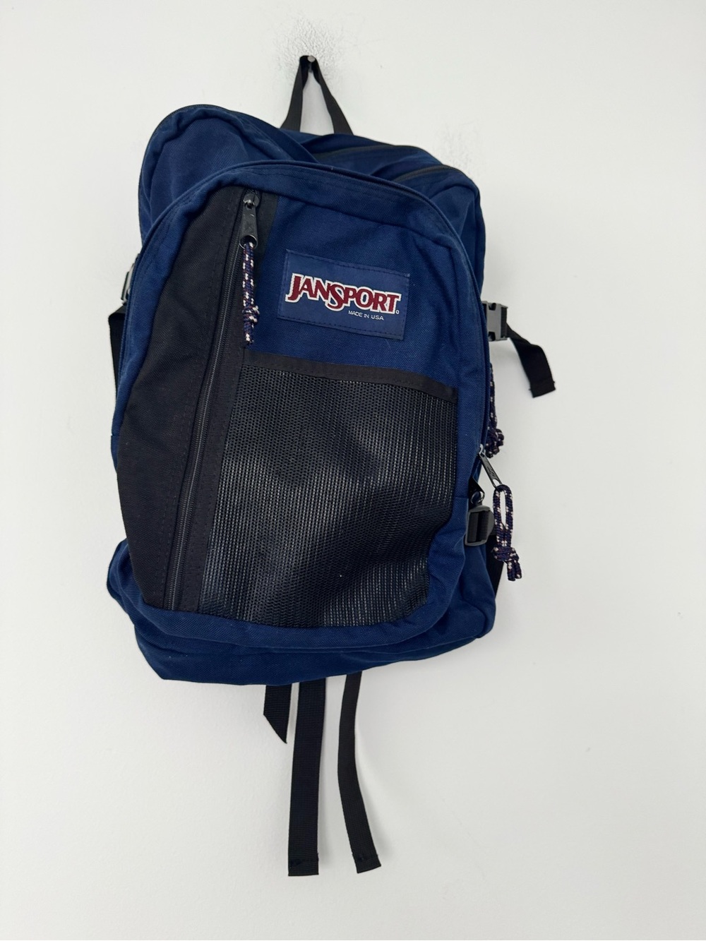 Vintage Jansport Backpack Green Suede Leather Bottom 90s Retro Made in USA